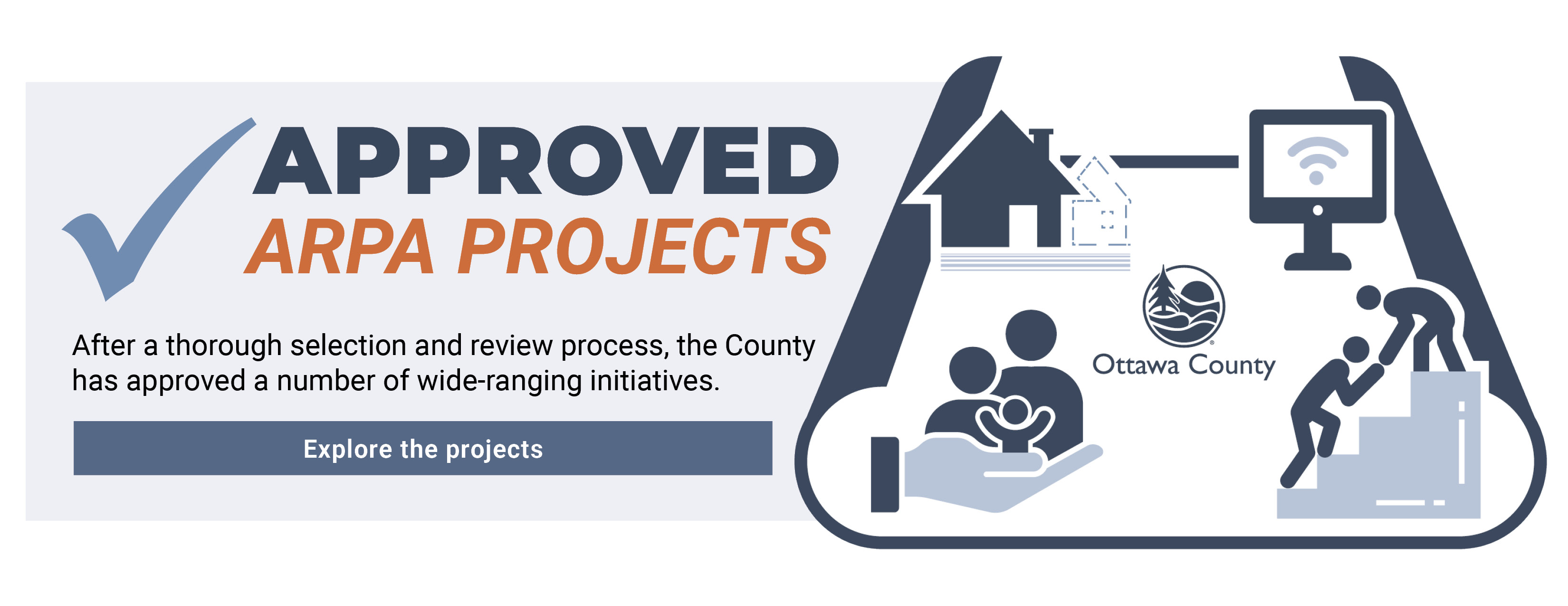 Approved ARPA Projects: After a thorough selection and review process, the County has approved a number of wide-ranging initiatives