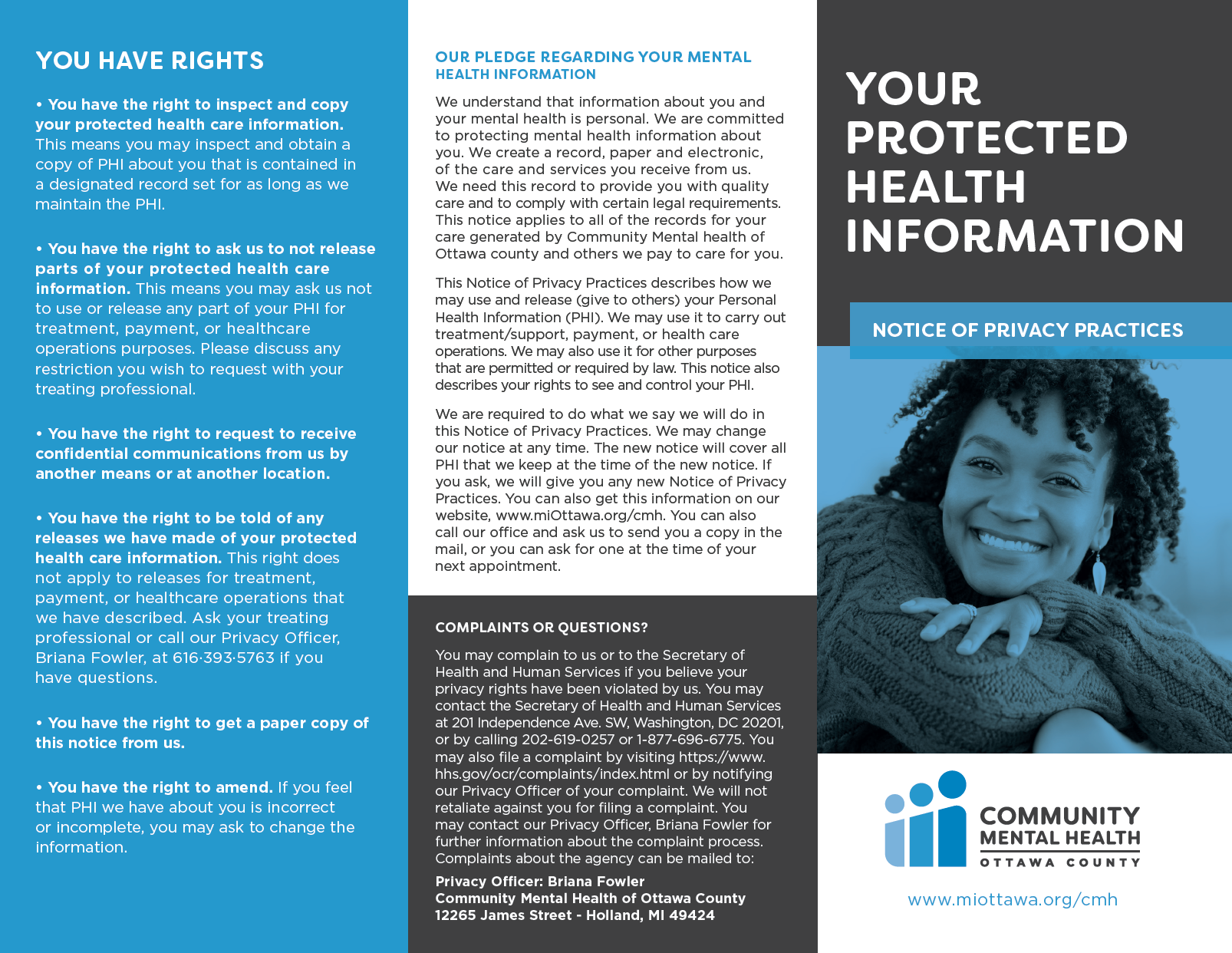 Protect Health Information Brochure Cover Page